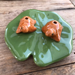 Double Turtle Ceramic Incense Holder