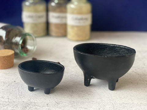 Cast Iron Cauldron Pot - Small Cauldron for Burning