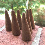 Holy Smoke Geranium Incense Cones green packaging
