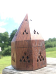 Octagonal wooden cone holder