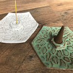 Handbuilt Stoneware Hexagonal Cone Incense Holder