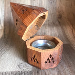Octagonal wooden cone holder