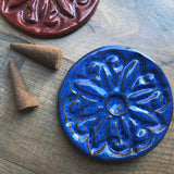 Handbuilt Ceramic Large Circle Cone Incense Holder