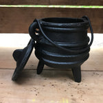 Cast Iron Striped Cauldron Resin Burner