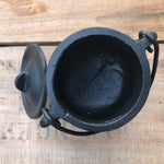 Cast Iron Striped Cauldron Resin Burner